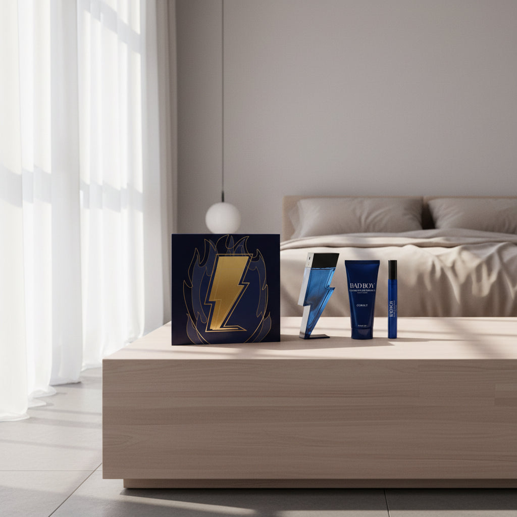 Heren geschenk-set Carolina Herrera Bad Boy Cobalt Electrique EDP