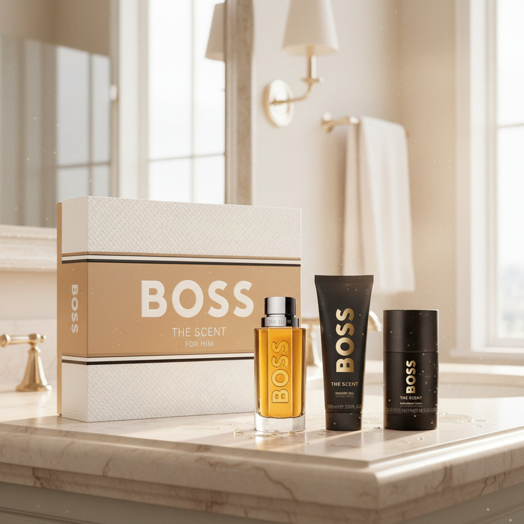 Heren geschenk-set Hugo Boss Boss The Scent EDT